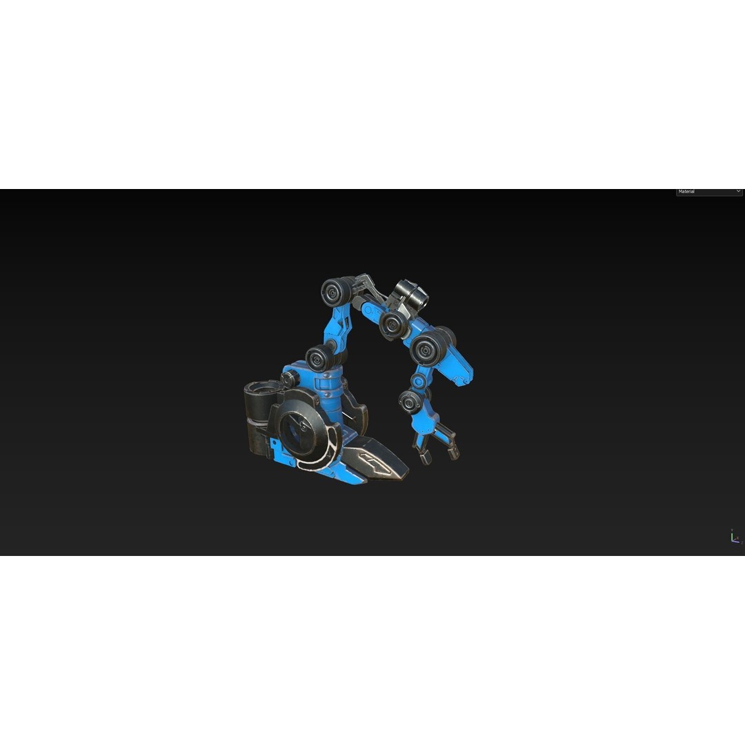 Industrial Robot Arm 3D Model – Textured PBR Asset for Animation - View 25