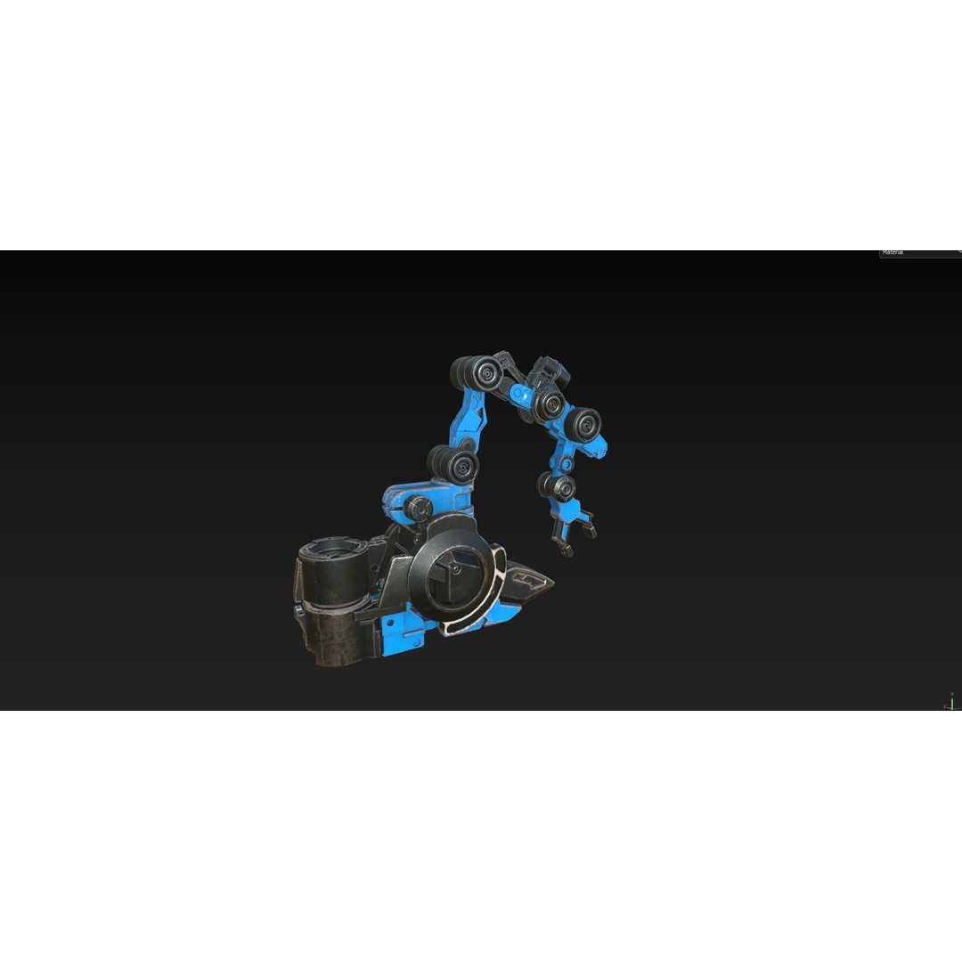 Industrial Robot Arm 3D Model – Textured PBR Asset for Animation - View 26
