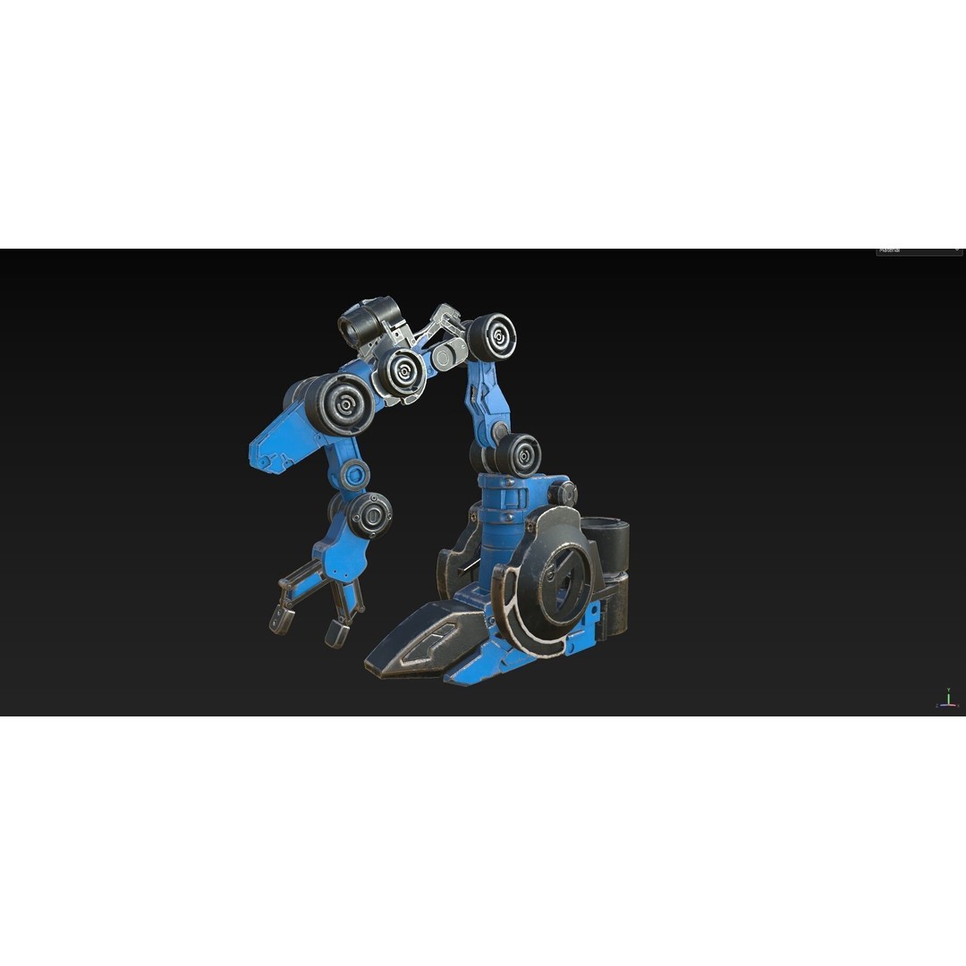 Industrial Robot Arm 3D Model – Textured PBR Asset for Animation - View 27