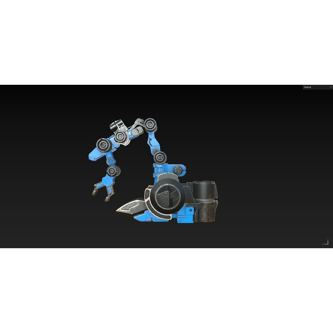 Industrial Robot Arm 3D Model – Textured PBR Asset for Animation - View 29