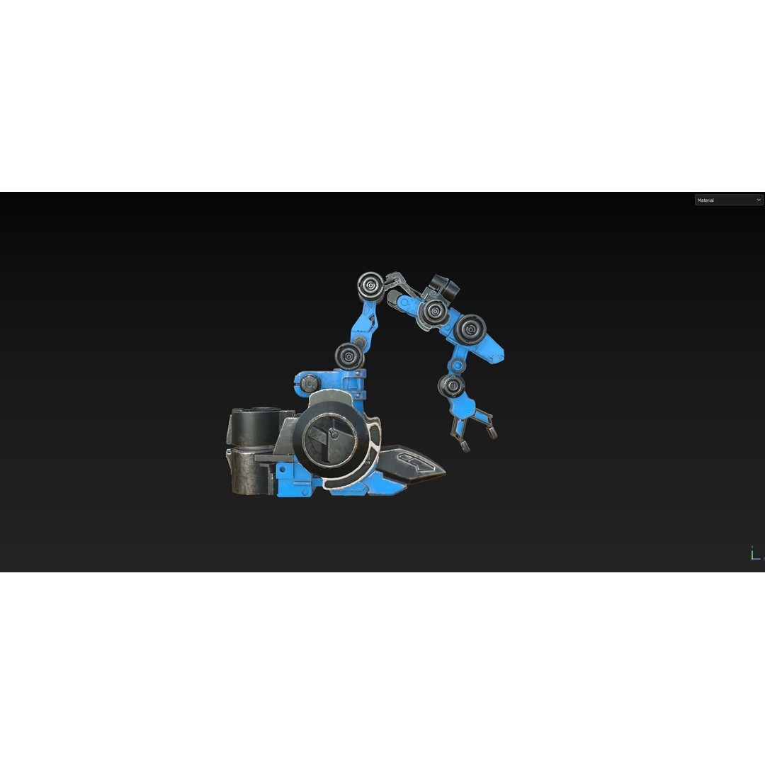 Industrial Robot Arm 3D Model – Textured PBR Asset for Animation - View 31