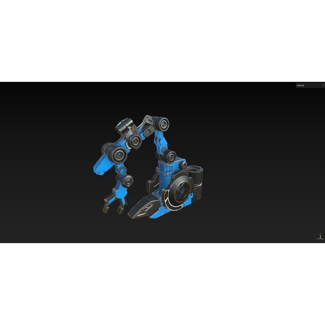 Industrial Robot Arm 3D Model – Textured PBR Asset for Animation - View 33