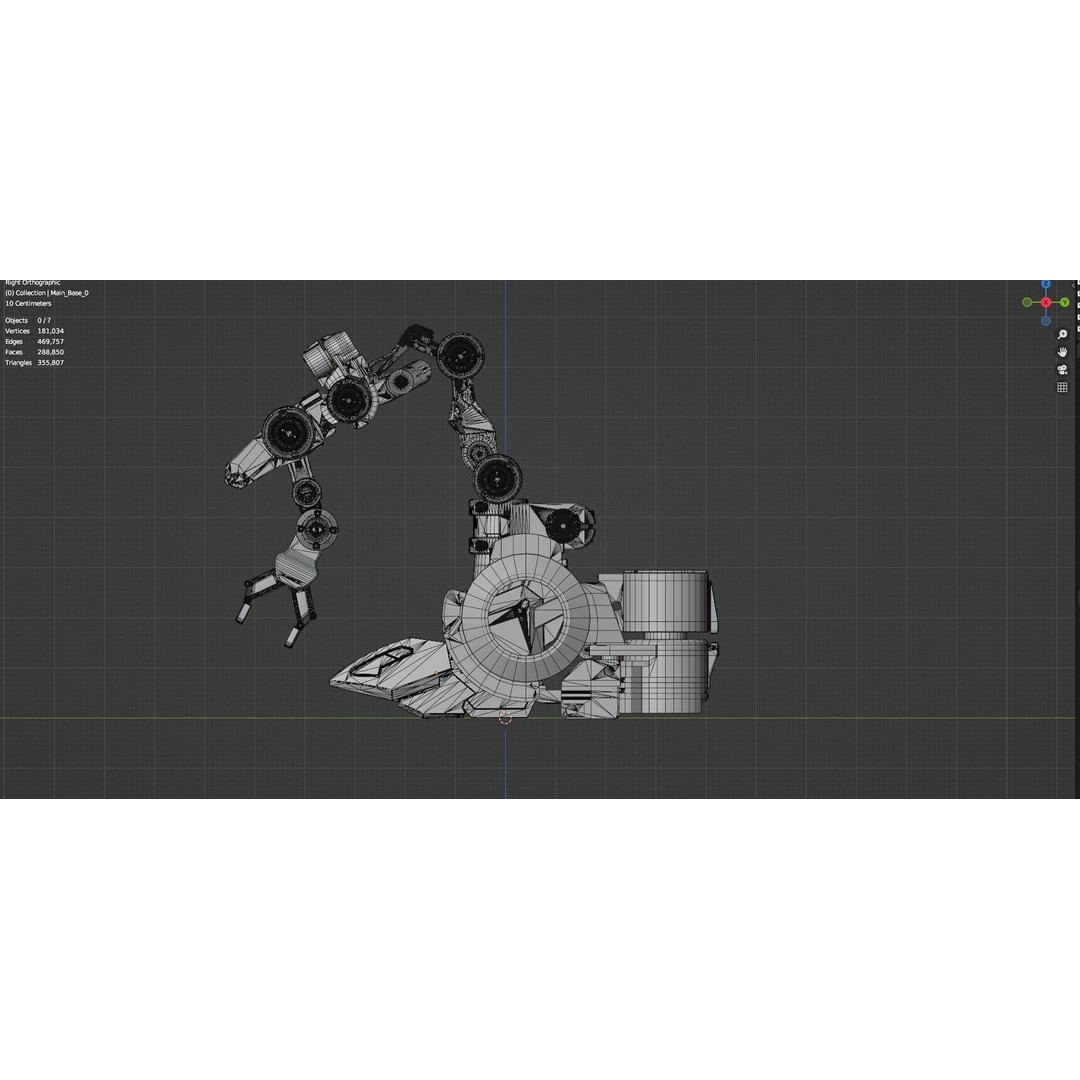 Industrial Robot Arm 3D Model – Textured PBR Asset for Animation - View 38