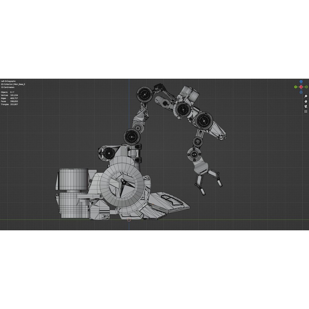 Industrial Robot Arm 3D Model – Textured PBR Asset for Animation - View 40