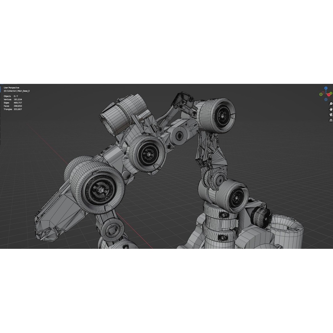 Industrial Robot Arm 3D Model – Textured PBR Asset for Animation - View 46