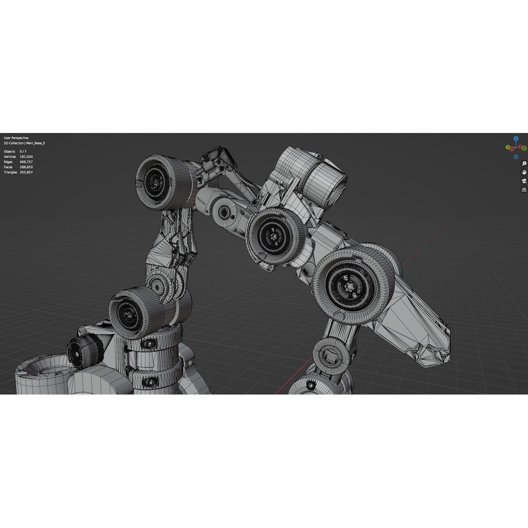 Industrial Robot Arm 3D Model – Textured PBR Asset for Animation - View 47