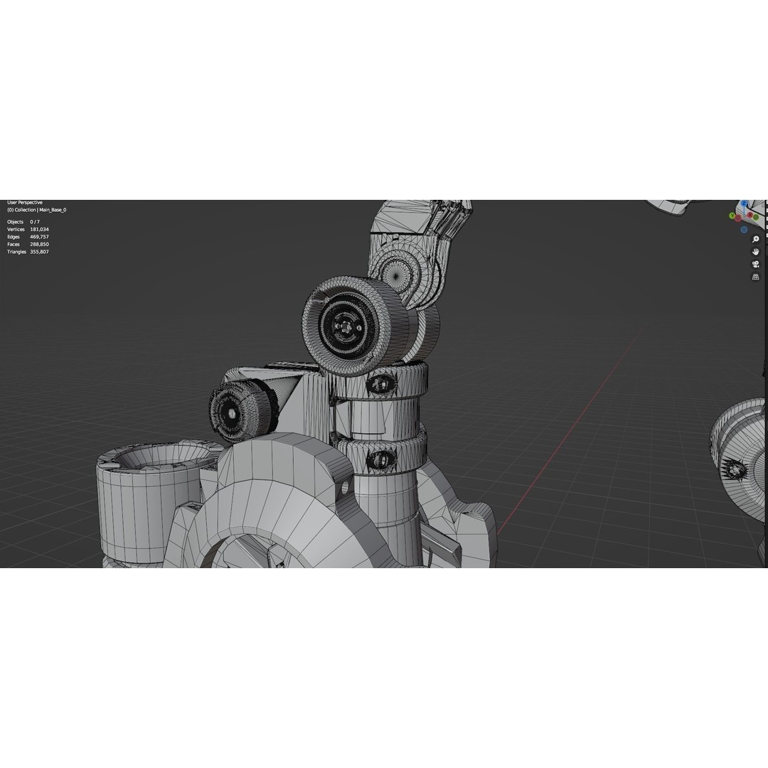 Industrial Robot Arm 3D Model – Textured PBR Asset for Animation - View 48
