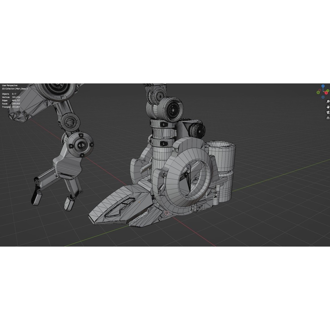 Industrial Robot Arm 3D Model – Textured PBR Asset for Animation - View 50