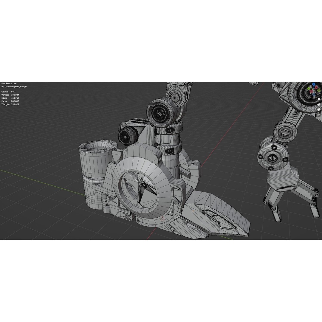 Industrial Robot Arm 3D Model – Textured PBR Asset for Animation - View 51