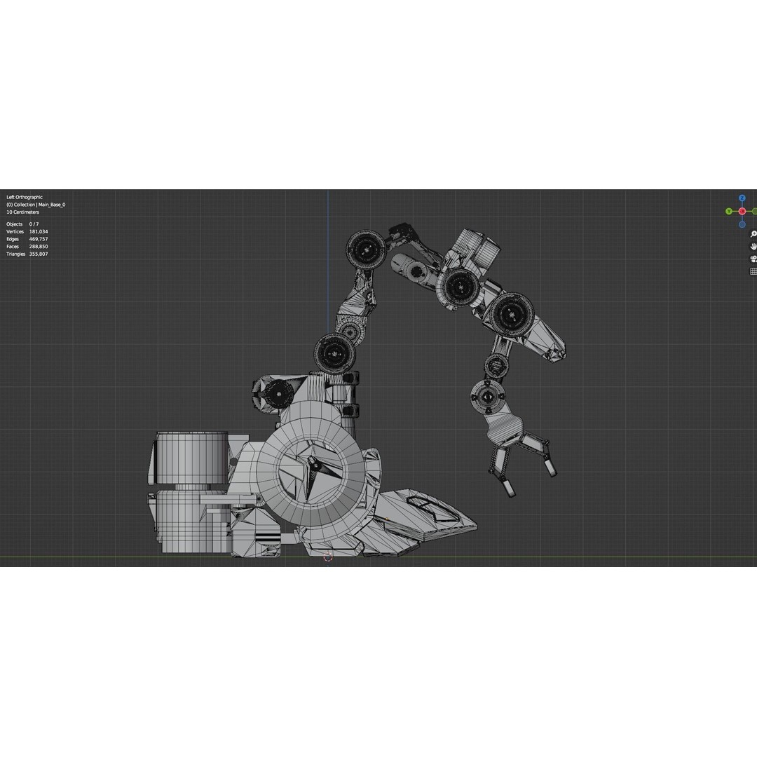 Industrial Robot Arm 3D Model – Textured PBR Asset for Animation - View 56
