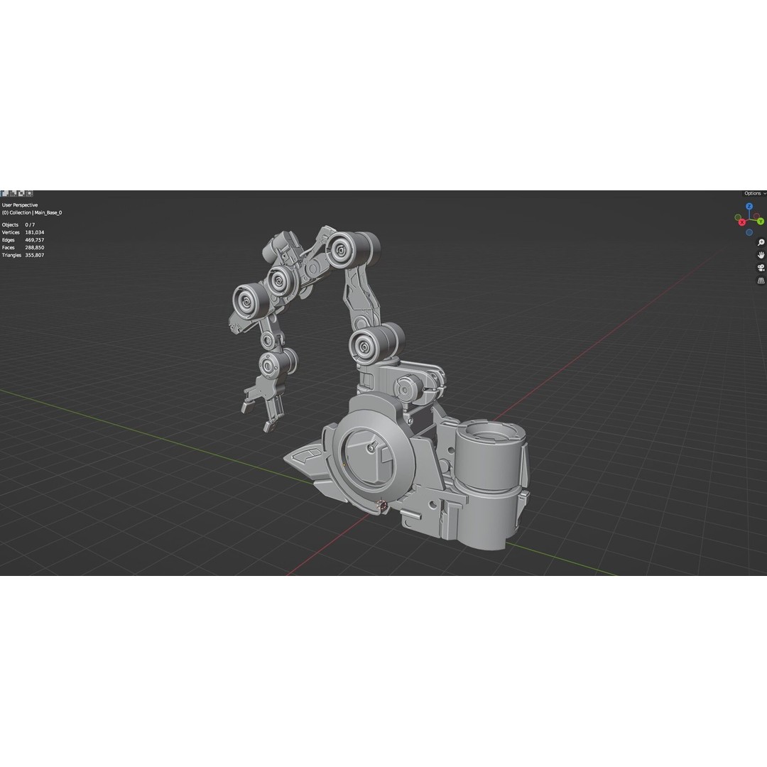 Industrial Robot Arm 3D Model – Textured PBR Asset for Animation - View 58