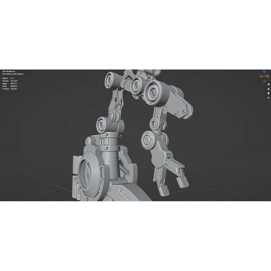 Industrial Robot Arm 3D Model – Textured PBR Asset for Animation - View 59