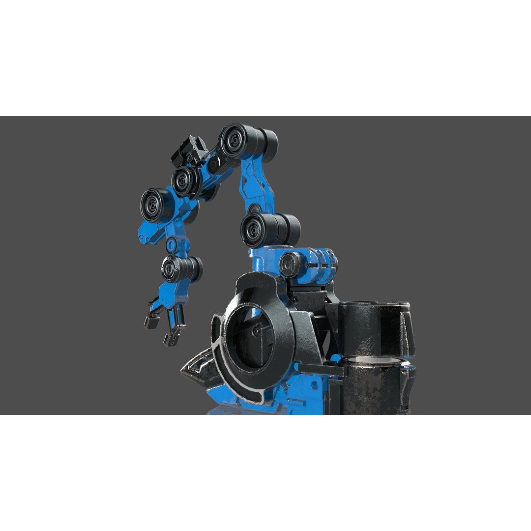 Industrial Robot Arm 3D Model – Textured PBR Asset for Animation - View 6