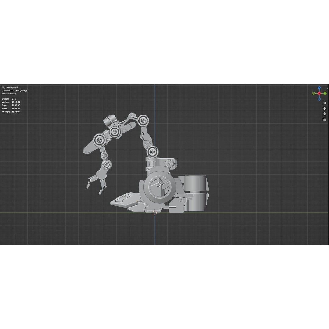 Industrial Robot Arm 3D Model – Textured PBR Asset for Animation - View 61