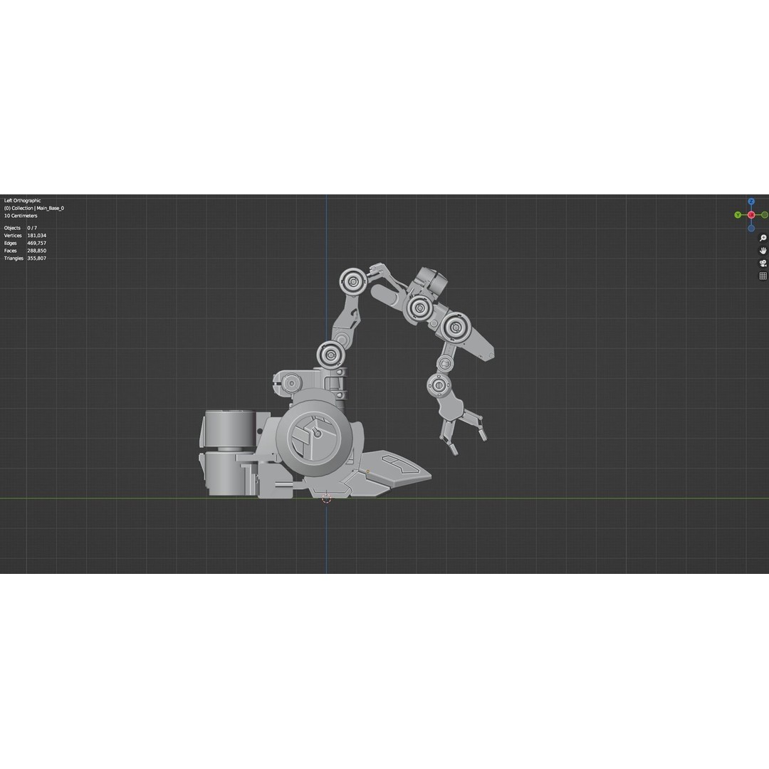 Industrial Robot Arm 3D Model – Textured PBR Asset for Animation - View 63