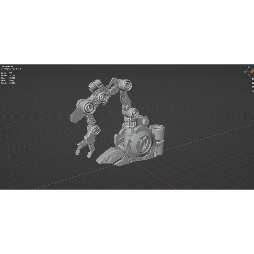 Industrial Robot Arm 3D Model – Textured PBR Asset for Animation - View 65