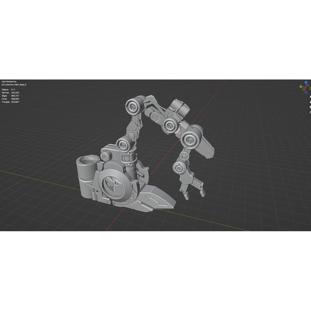 Industrial Robot Arm 3D Model – Textured PBR Asset for Animation - View 66