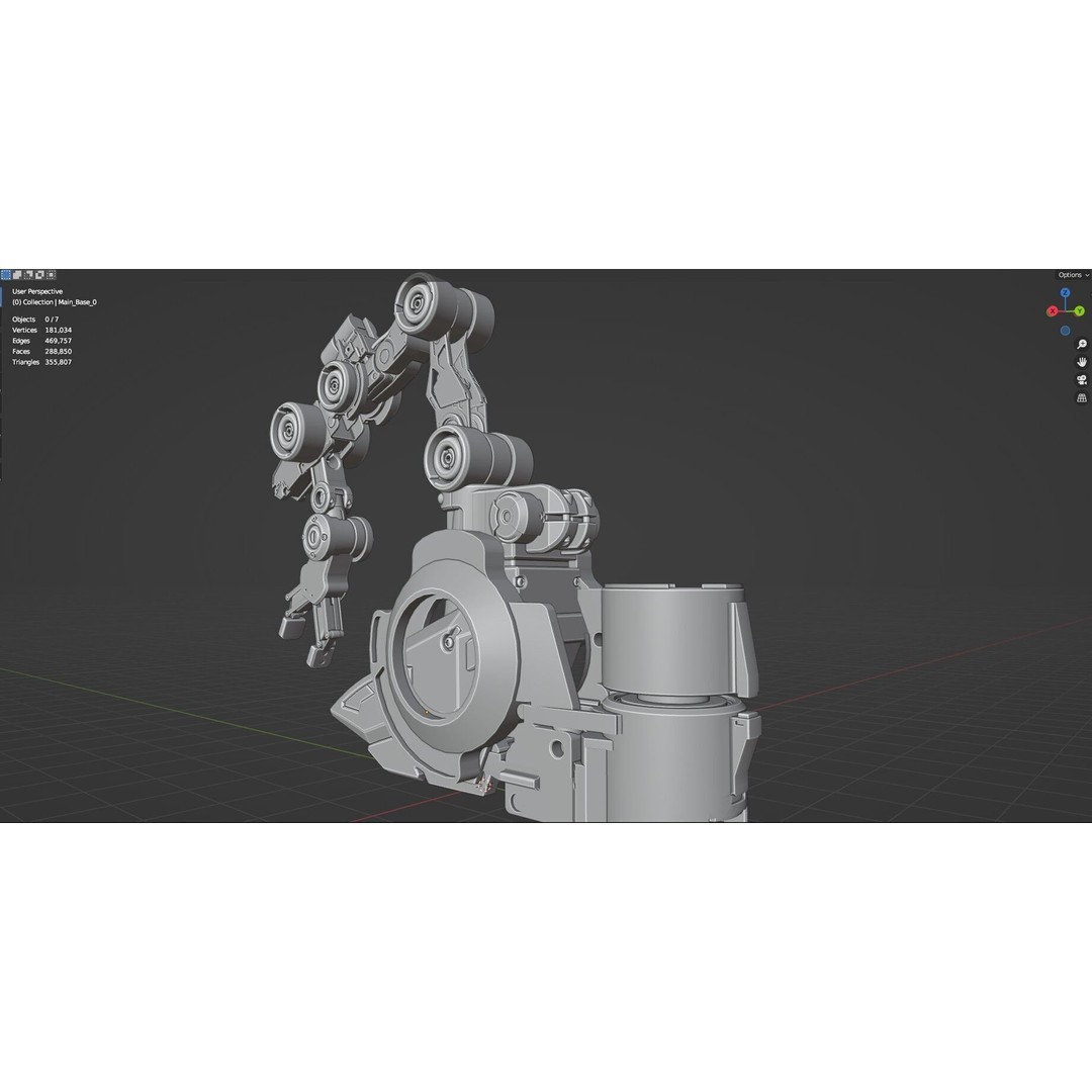 Industrial Robot Arm 3D Model – Textured PBR Asset for Animation - View 69