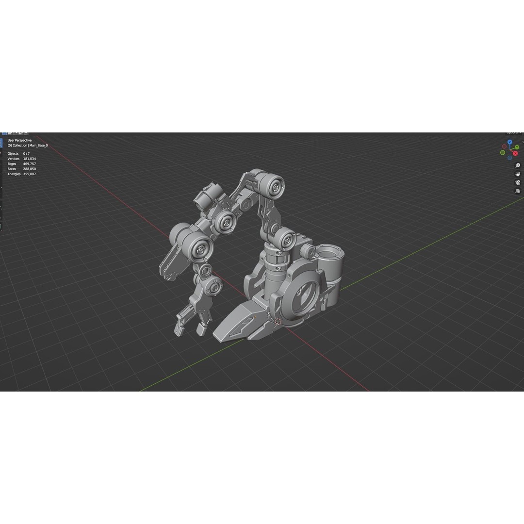 Industrial Robot Arm 3D Model – Textured PBR Asset for Animation - View 71