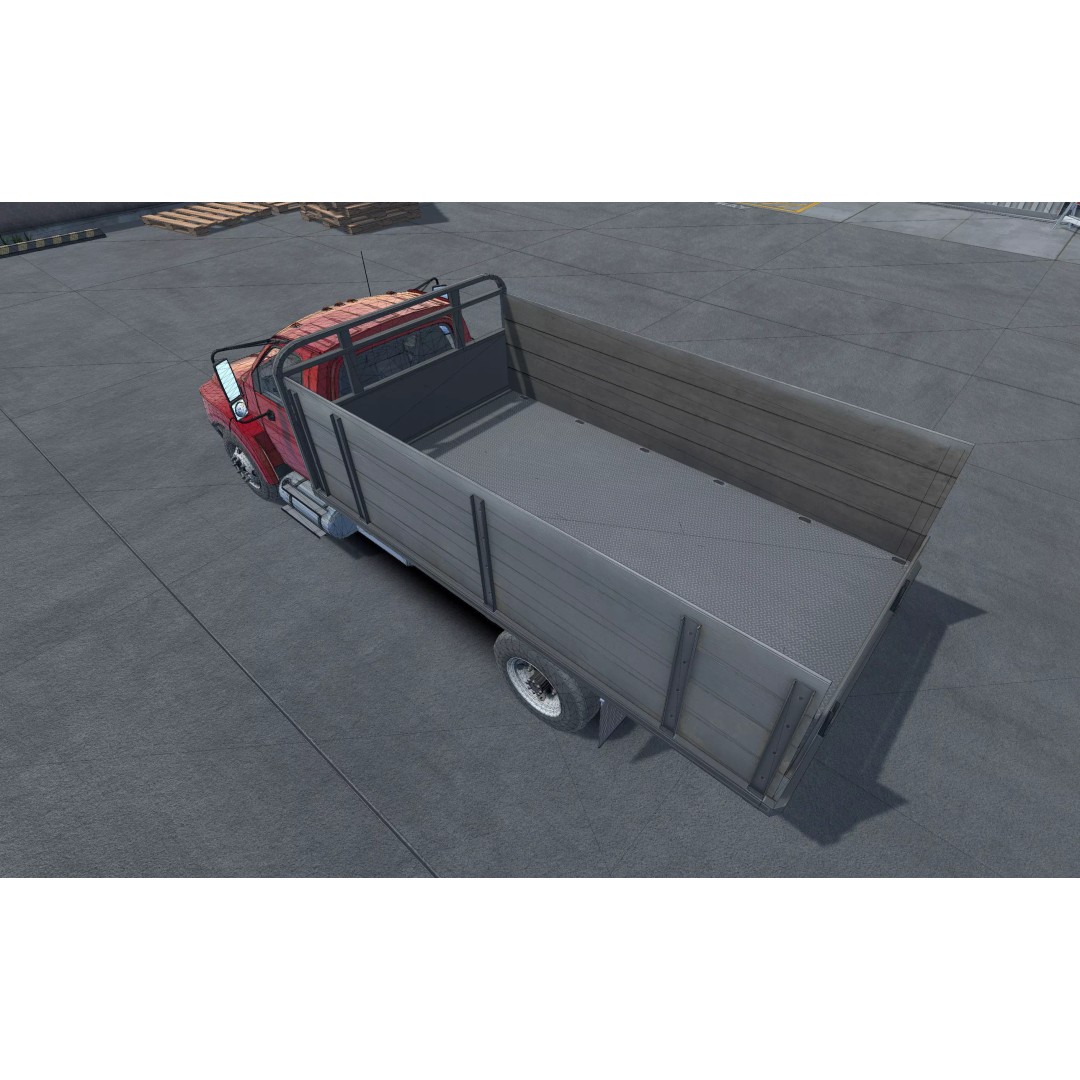 Flatbed Truck 3D Model – Low Poly Game Asset, Unity, FBX - View 11