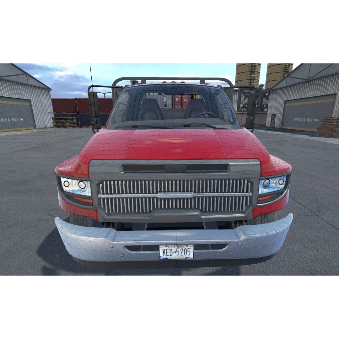 Flatbed Truck 3D Model – Low Poly Game Asset, Unity, FBX - View 13