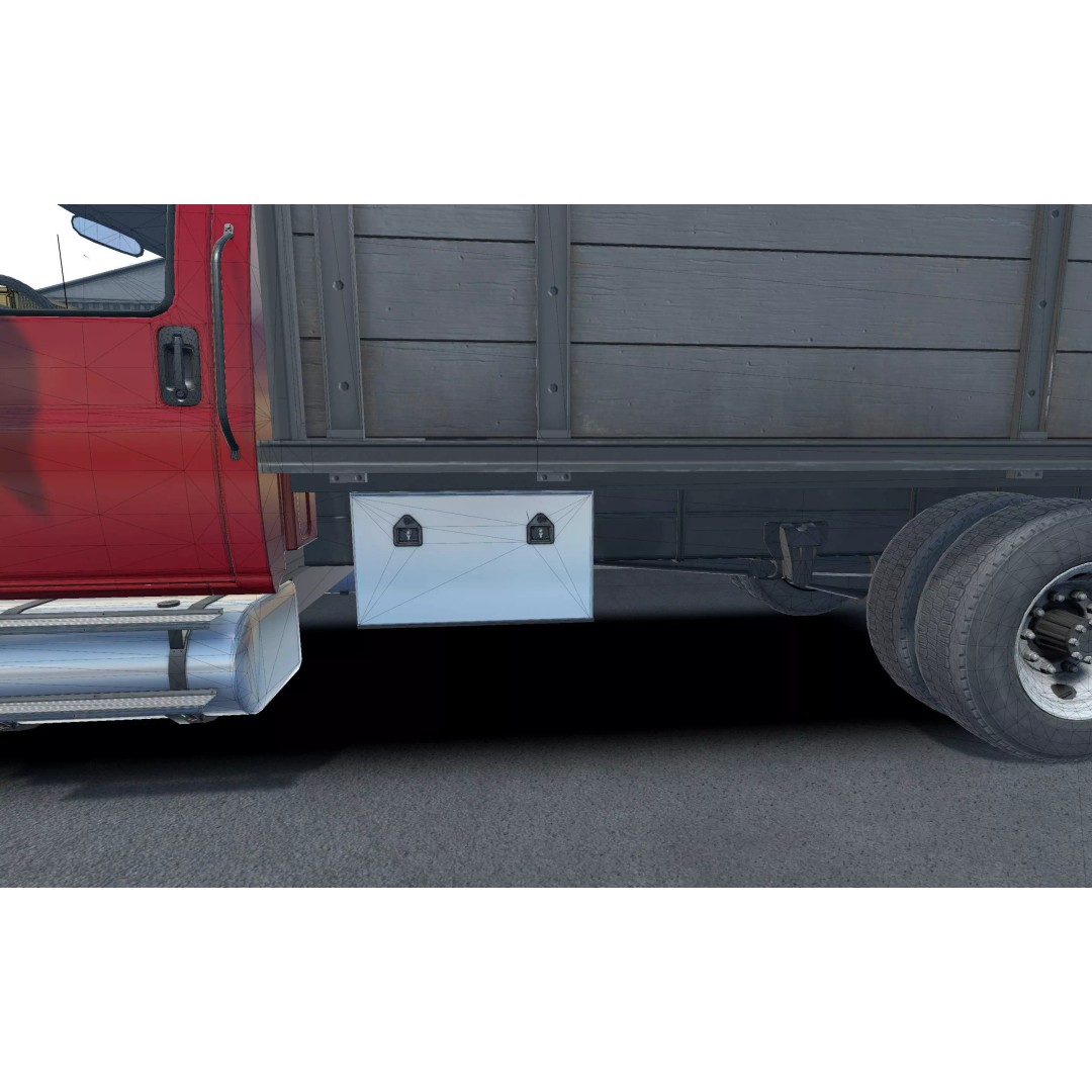 Flatbed Truck 3D Model – Low Poly Game Asset, Unity, FBX - View 15
