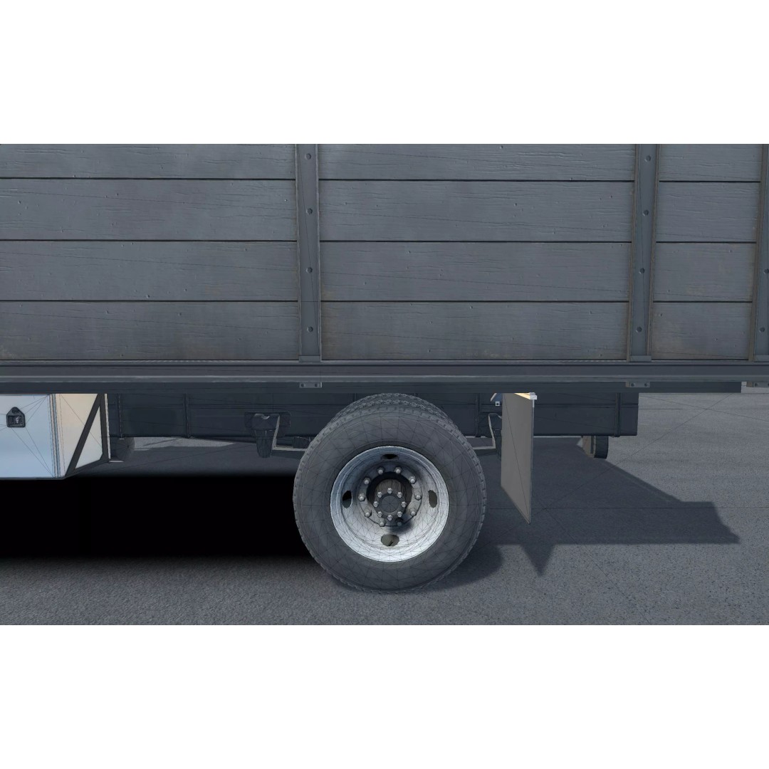 Flatbed Truck 3D Model – Low Poly Game Asset, Unity, FBX - View 16