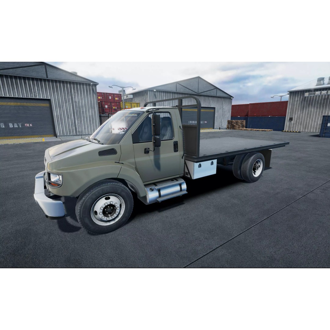 Flatbed Truck 3D Model – Low Poly Game Asset, Unity, FBX - View 17