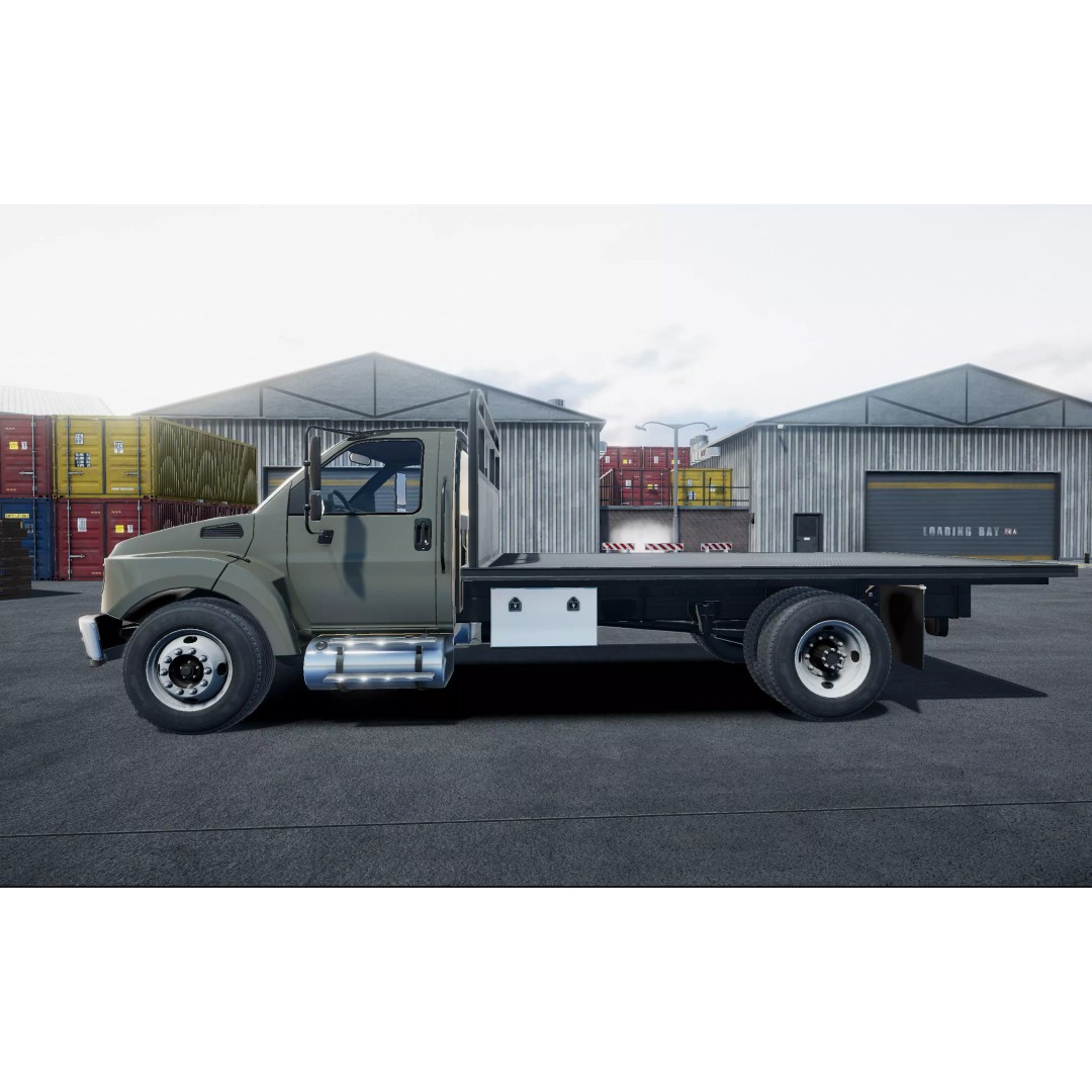 Flatbed Truck 3D Model – Low Poly Game Asset, Unity, FBX - View 18