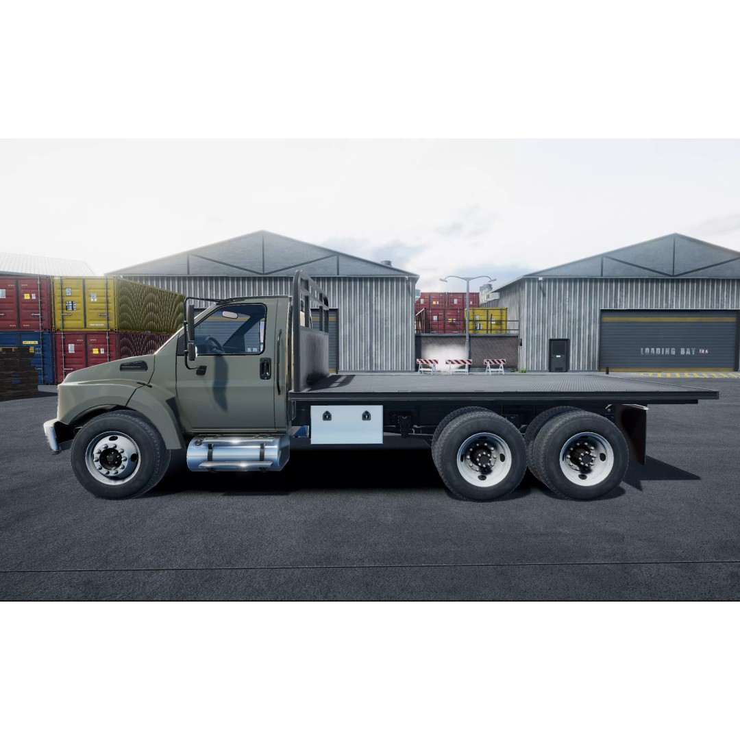 Flatbed Truck 3D Model – Low Poly Game Asset, Unity, FBX - View 19