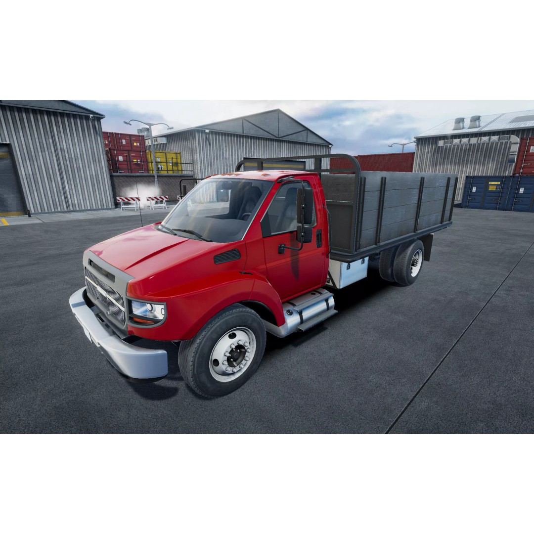 Flatbed Truck 3D Model – Low Poly Game Asset, Unity, FBX - View 2