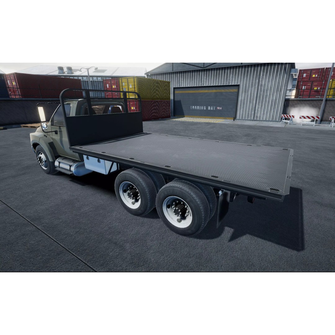 Flatbed Truck 3D Model – Low Poly Game Asset, Unity, FBX - View 20