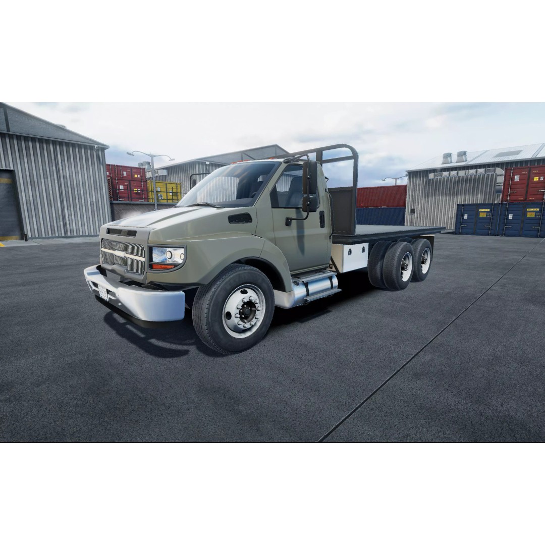 Flatbed Truck 3D Model – Low Poly Game Asset, Unity, FBX - View 21