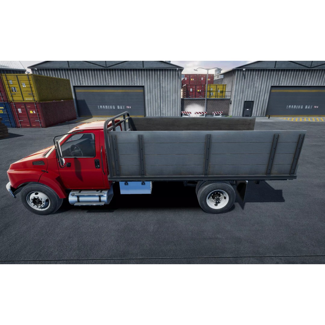 Flatbed Truck 3D Model – Low Poly Game Asset, Unity, FBX - View 3