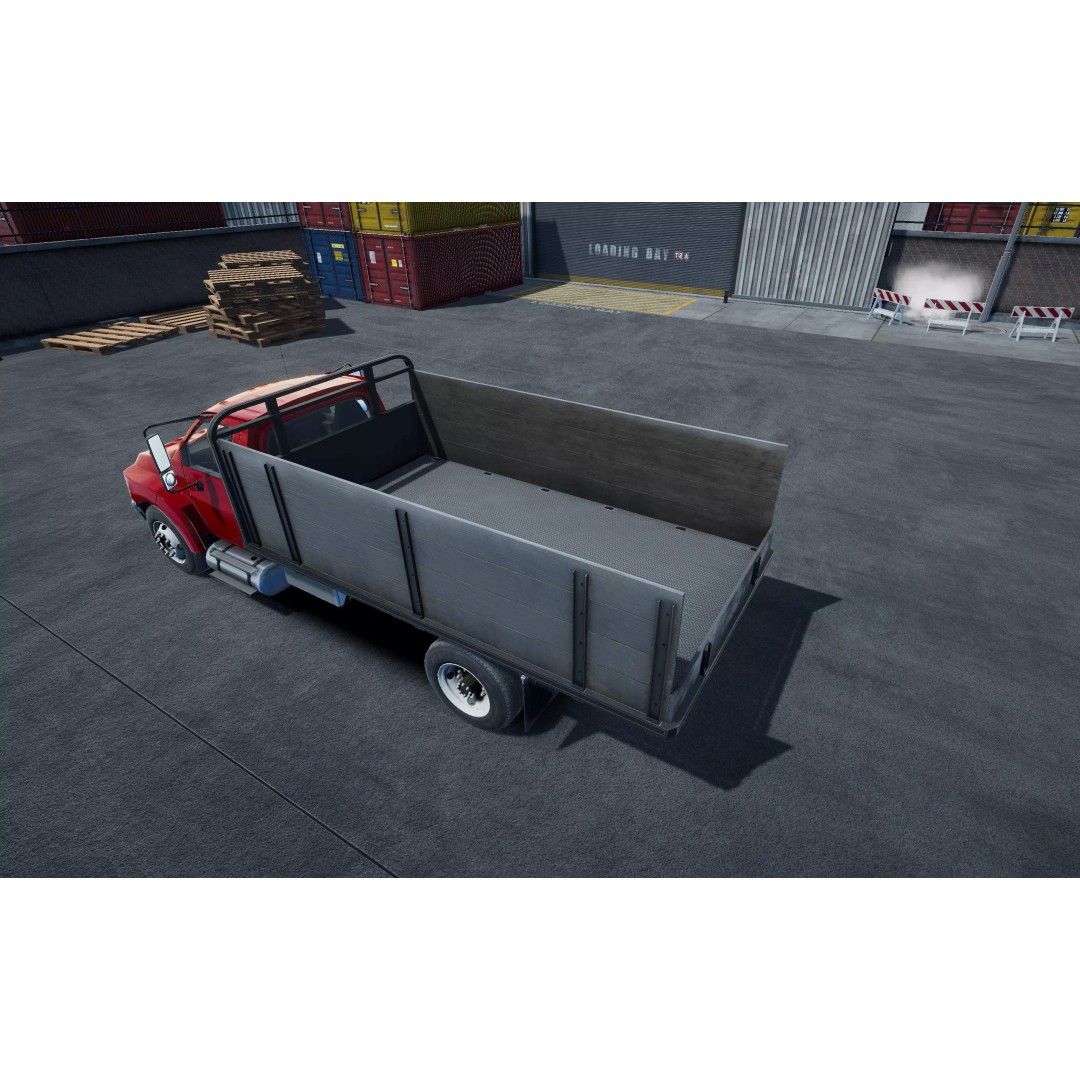 Flatbed Truck 3D Model – Low Poly Game Asset, Unity, FBX - View 4