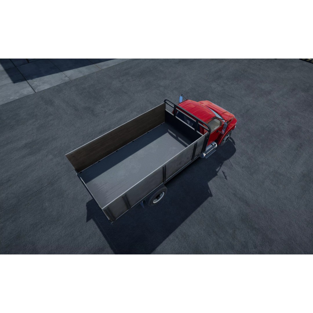 Flatbed Truck 3D Model – Low Poly Game Asset, Unity, FBX - View 6