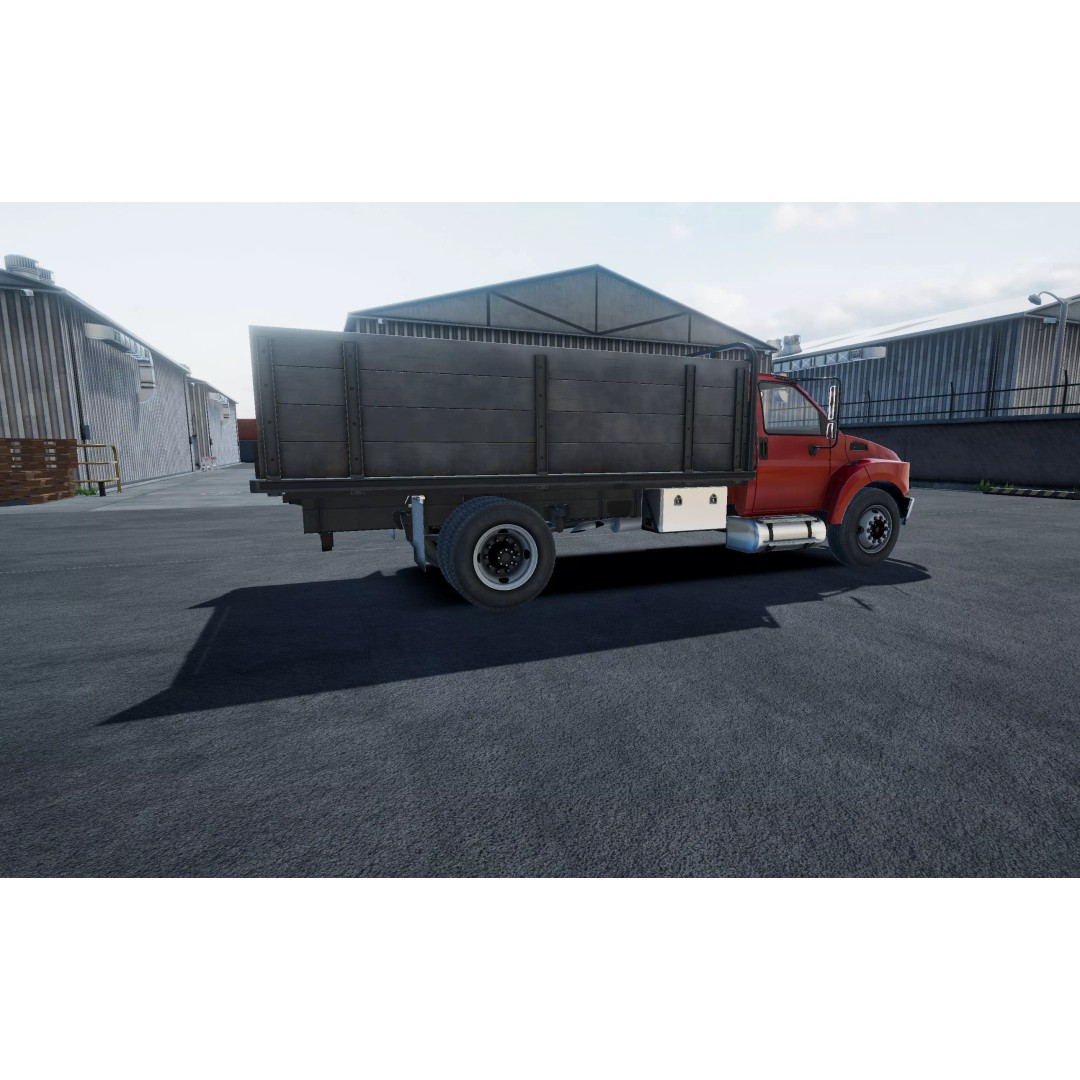 Flatbed Truck 3D Model – Low Poly Game Asset, Unity, FBX - View 7