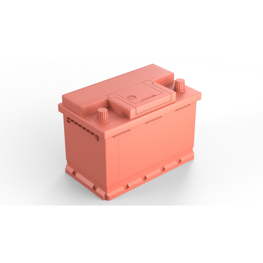 Lithium Car Battery 3D Model – Low Poly PBR Asset for Games, FBX, OBJ - View 15