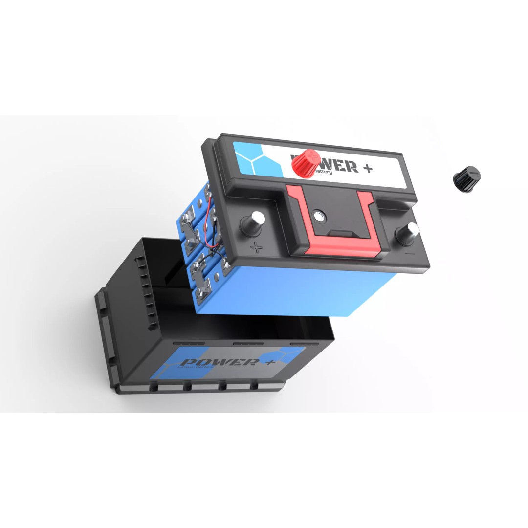 Lithium Car Battery 3D Model – Low Poly PBR Asset for Games, FBX, OBJ - View 2
