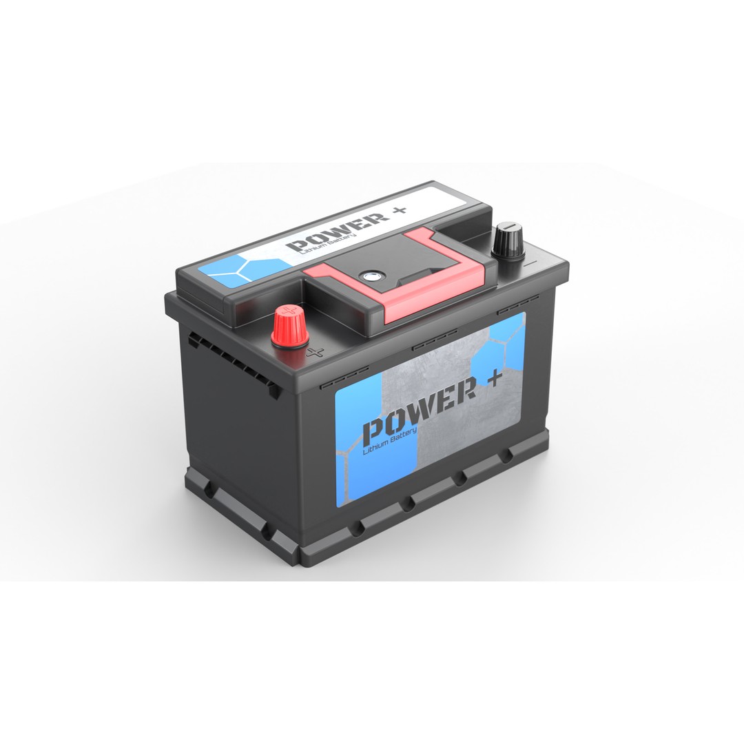 Lithium Car Battery 3D Model – Low Poly PBR Asset for Games, FBX, OBJ - View 5