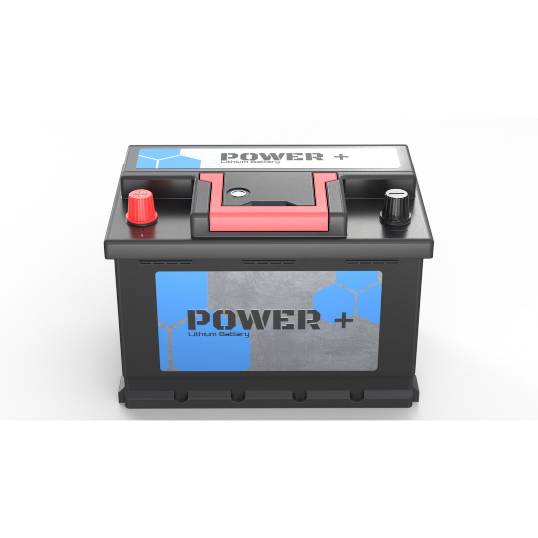 Lithium Car Battery 3D Model – Low Poly PBR Asset for Games, FBX, OBJ - View 9