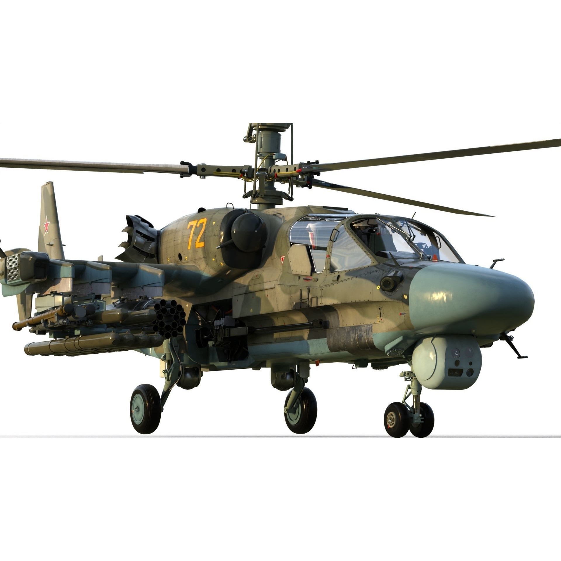 Ka-52 Attack Helicopter - Game-Ready 3D Model - View 12