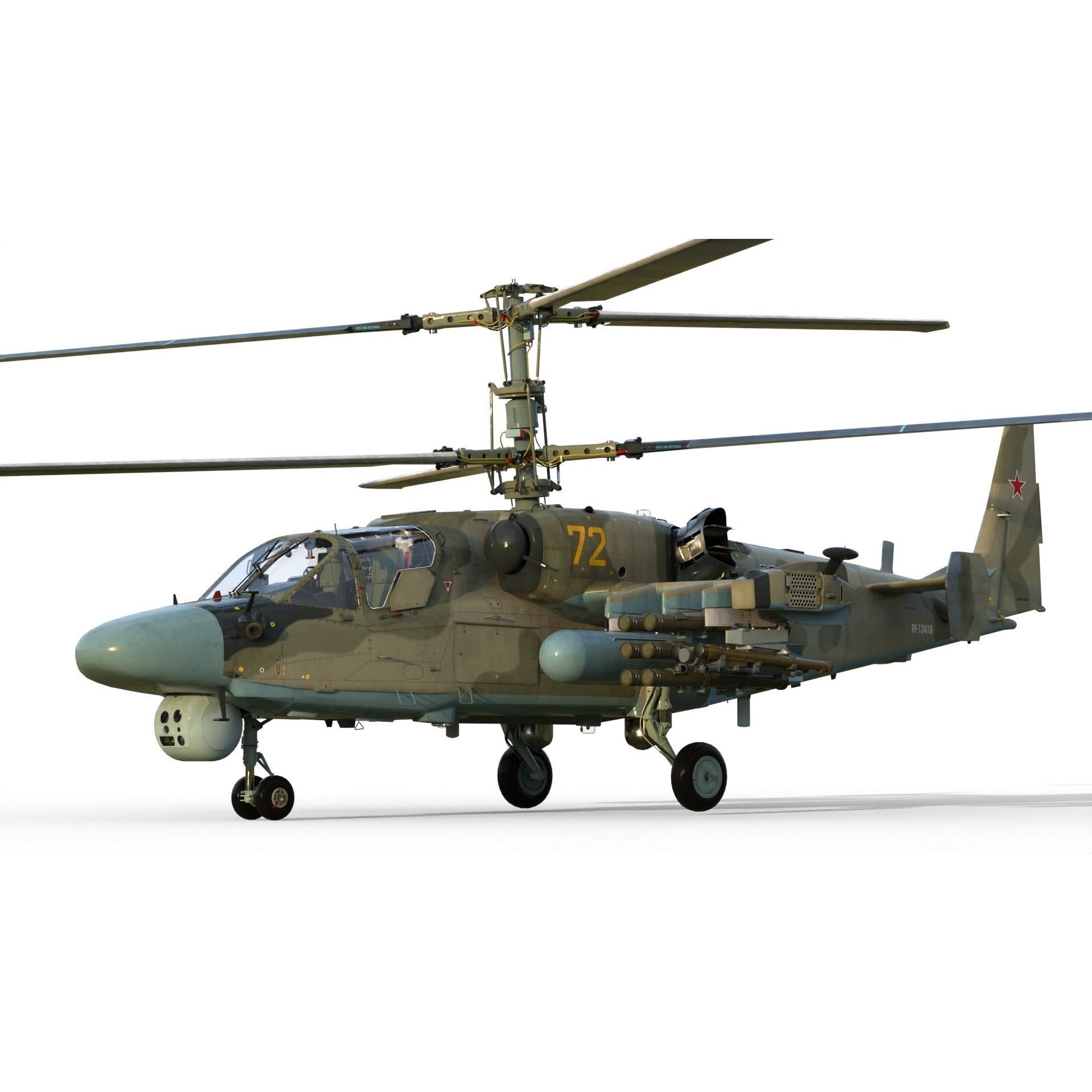 Ka-52 Attack Helicopter - Game-Ready 3D Model - View 17