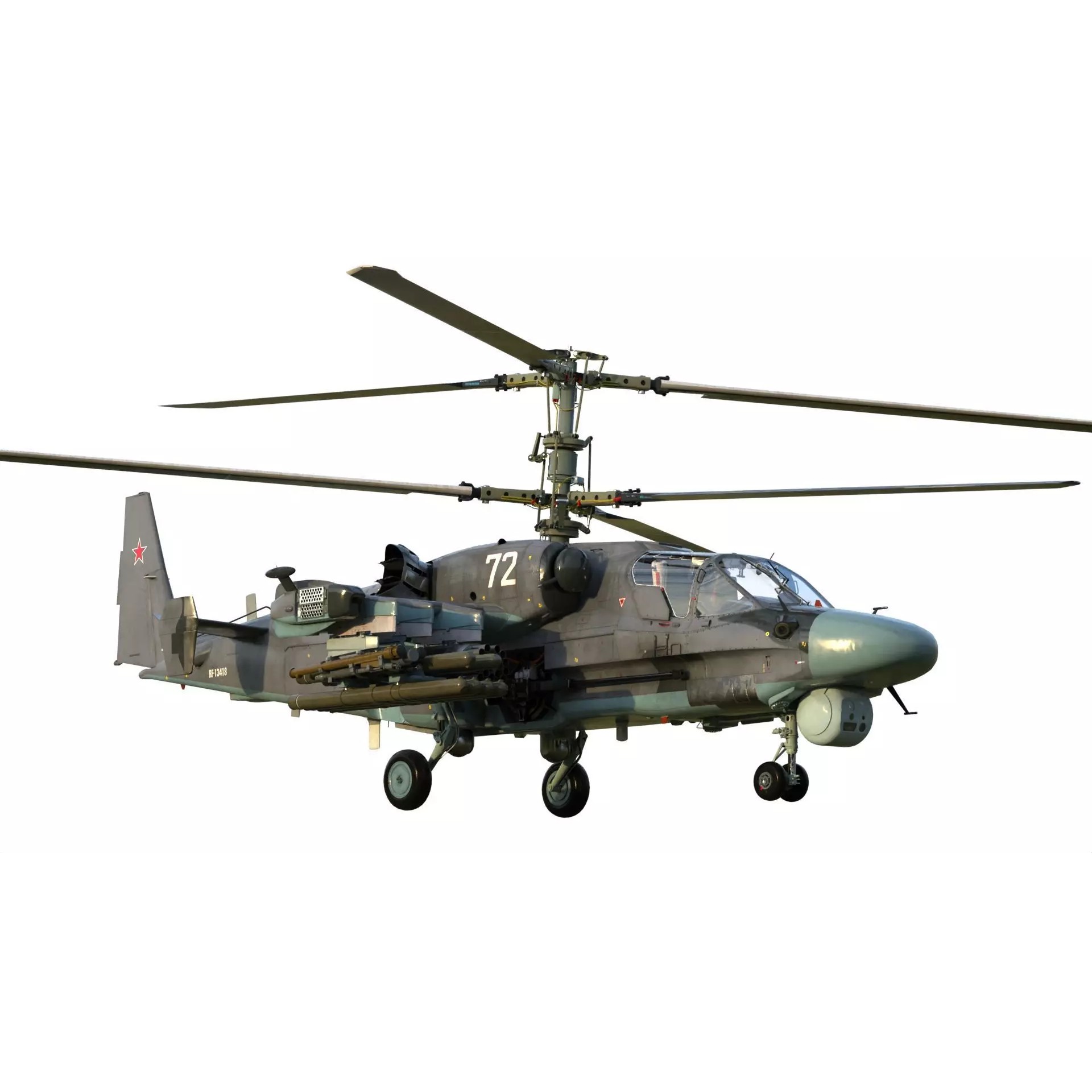 Ka-52 Attack Helicopter - Game-Ready 3D Model - View 2