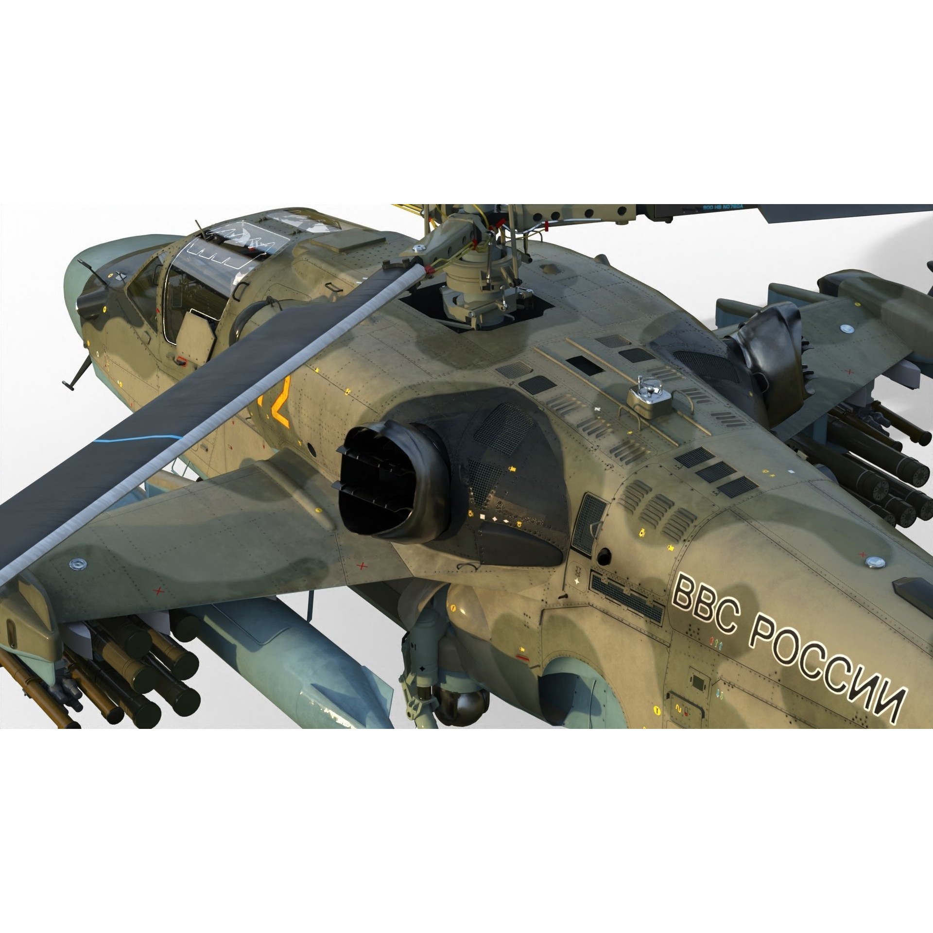 Ka-52 Attack Helicopter - Game-Ready 3D Model - View 20