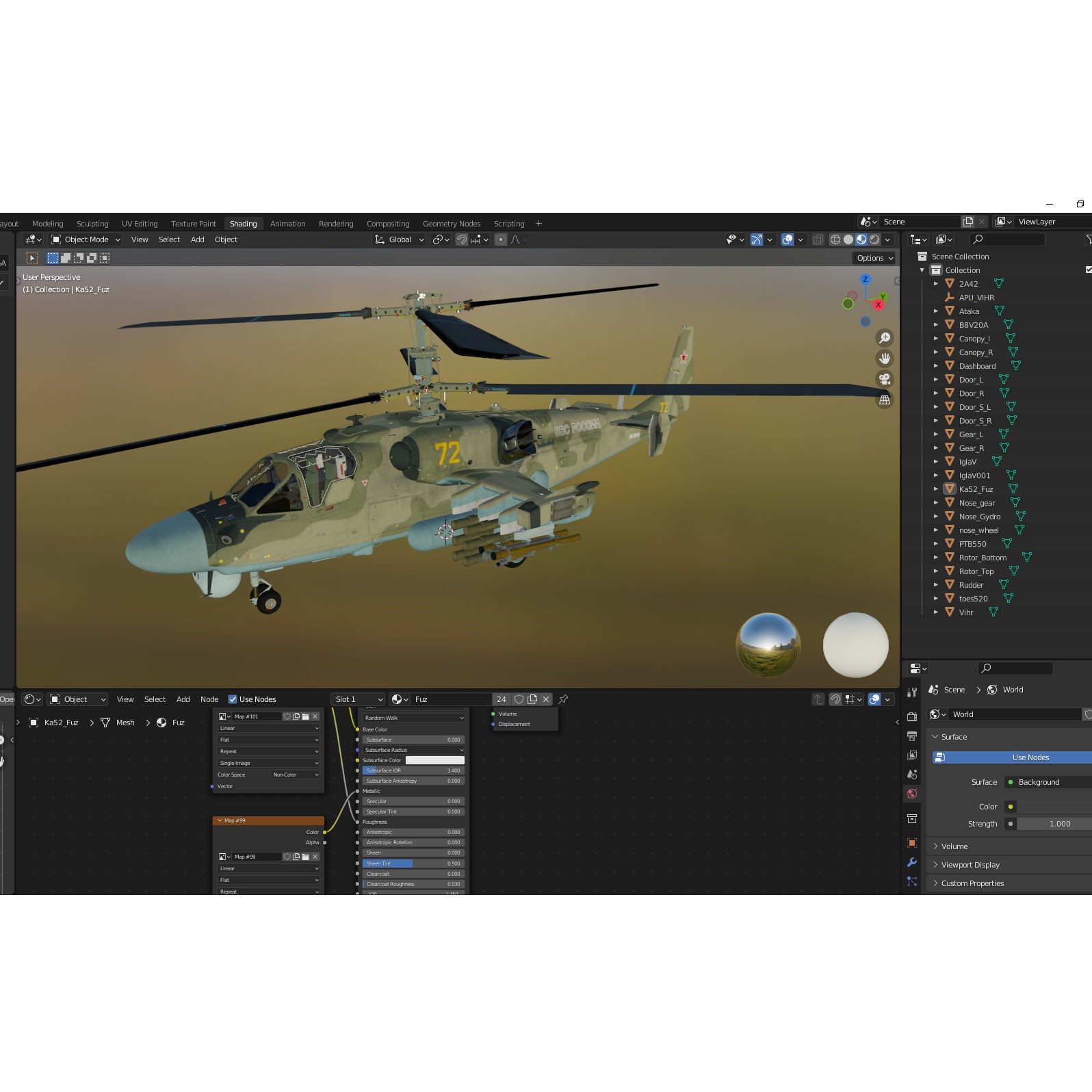 Ka-52 Attack Helicopter - Game-Ready 3D Model - View 26