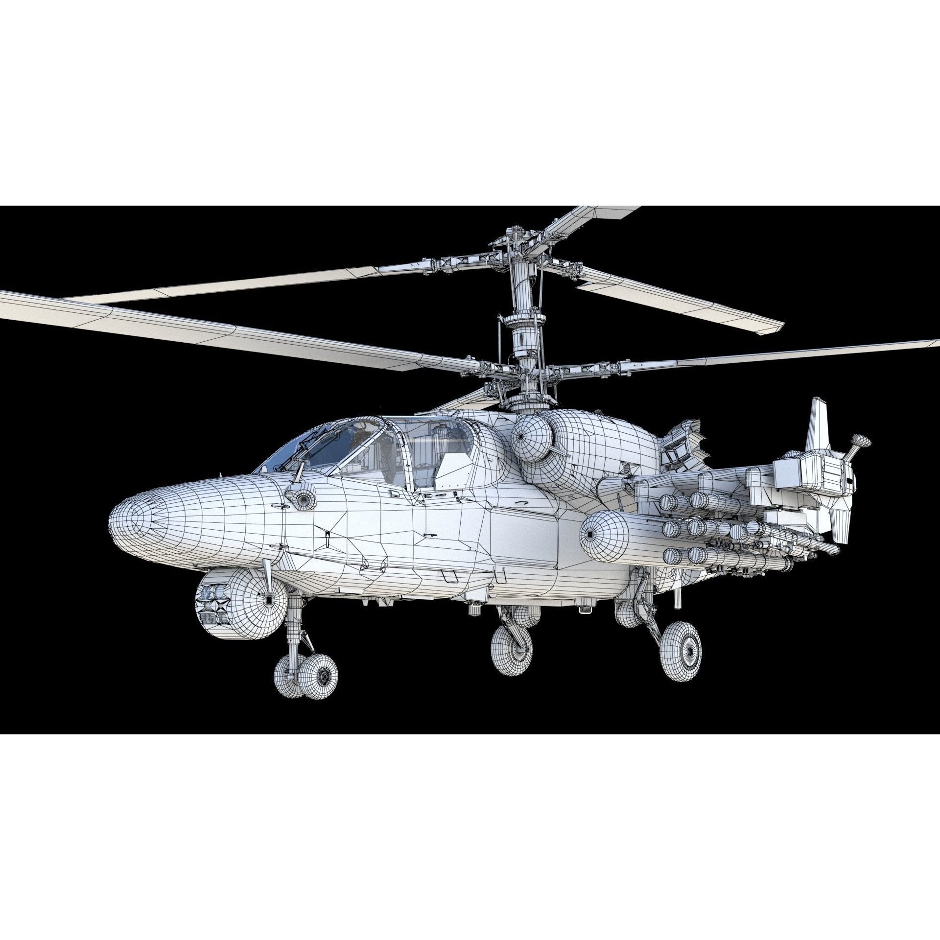 Ka-52 Attack Helicopter - Game-Ready 3D Model - View 29