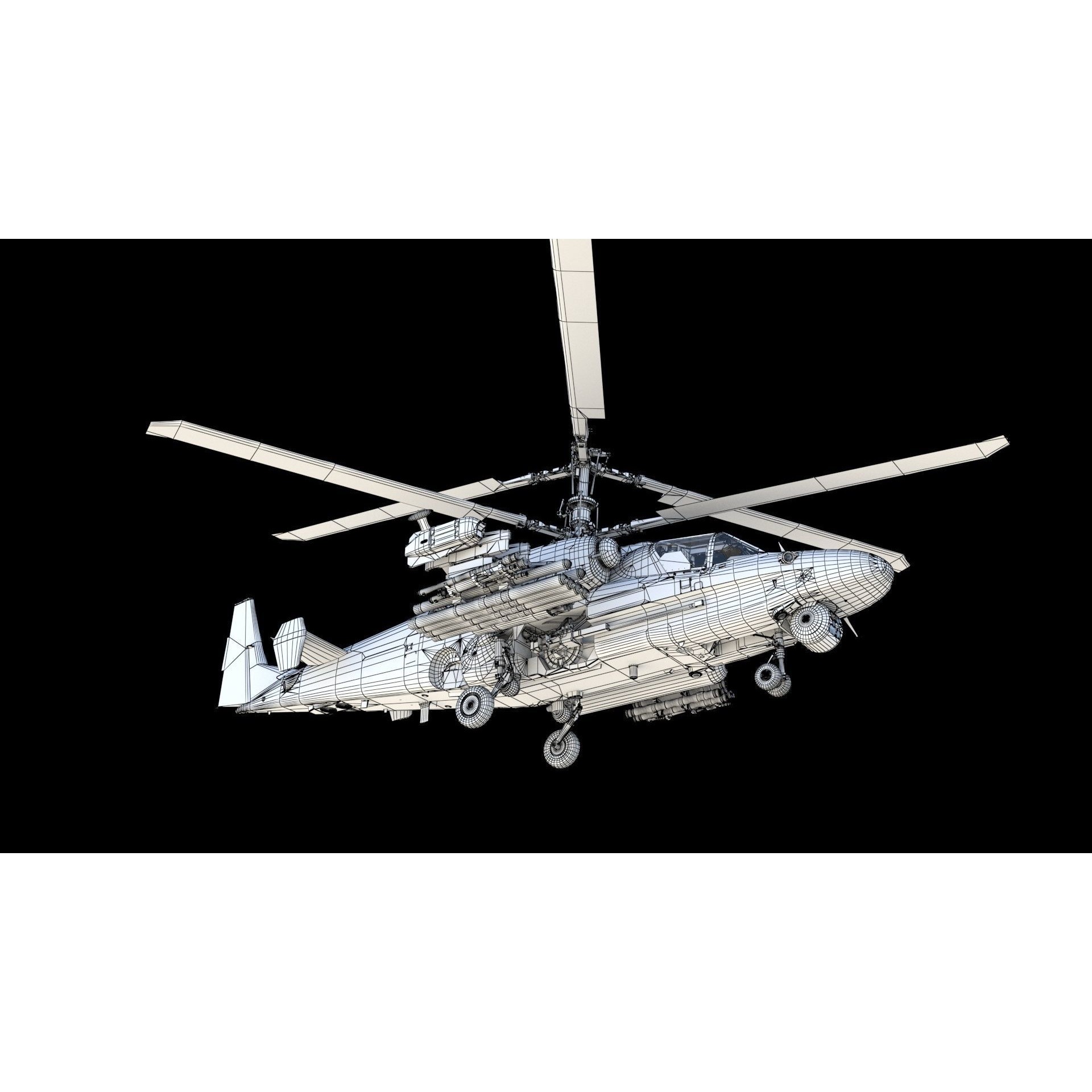 Ka-52 Attack Helicopter - Game-Ready 3D Model - View 31