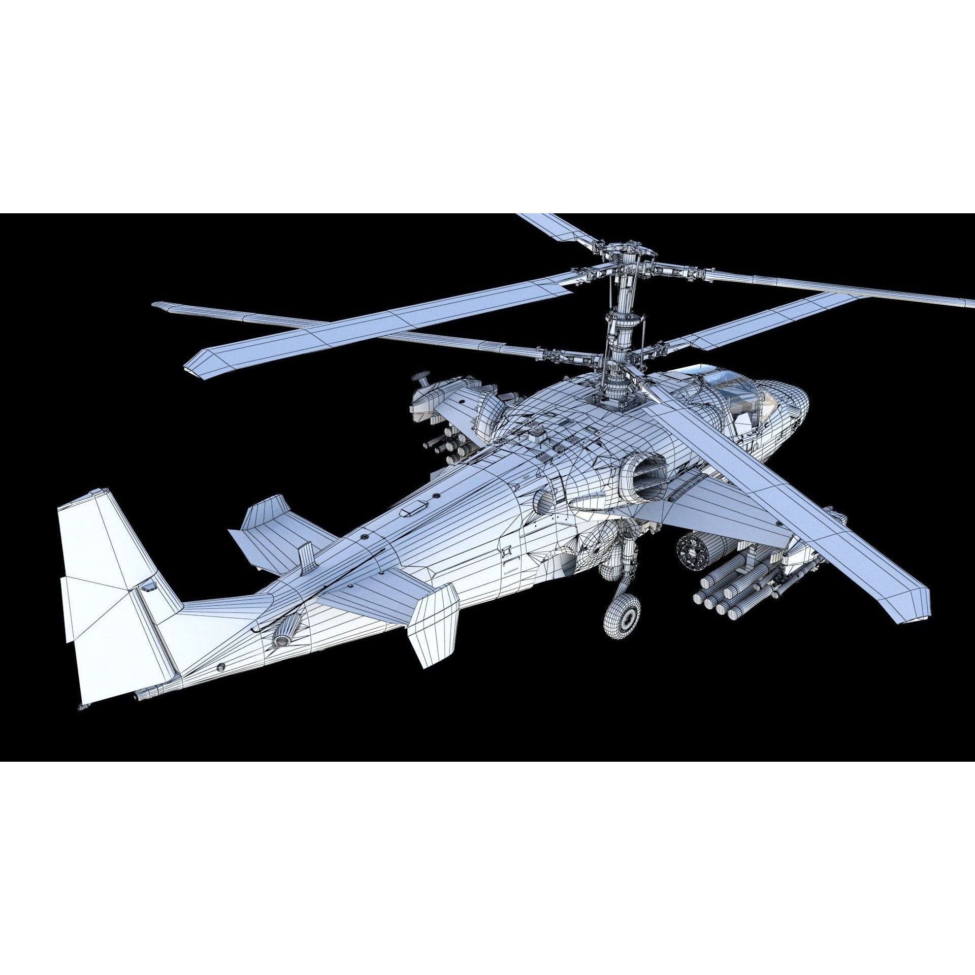 Ka-52 Attack Helicopter - Game-Ready 3D Model - View 32