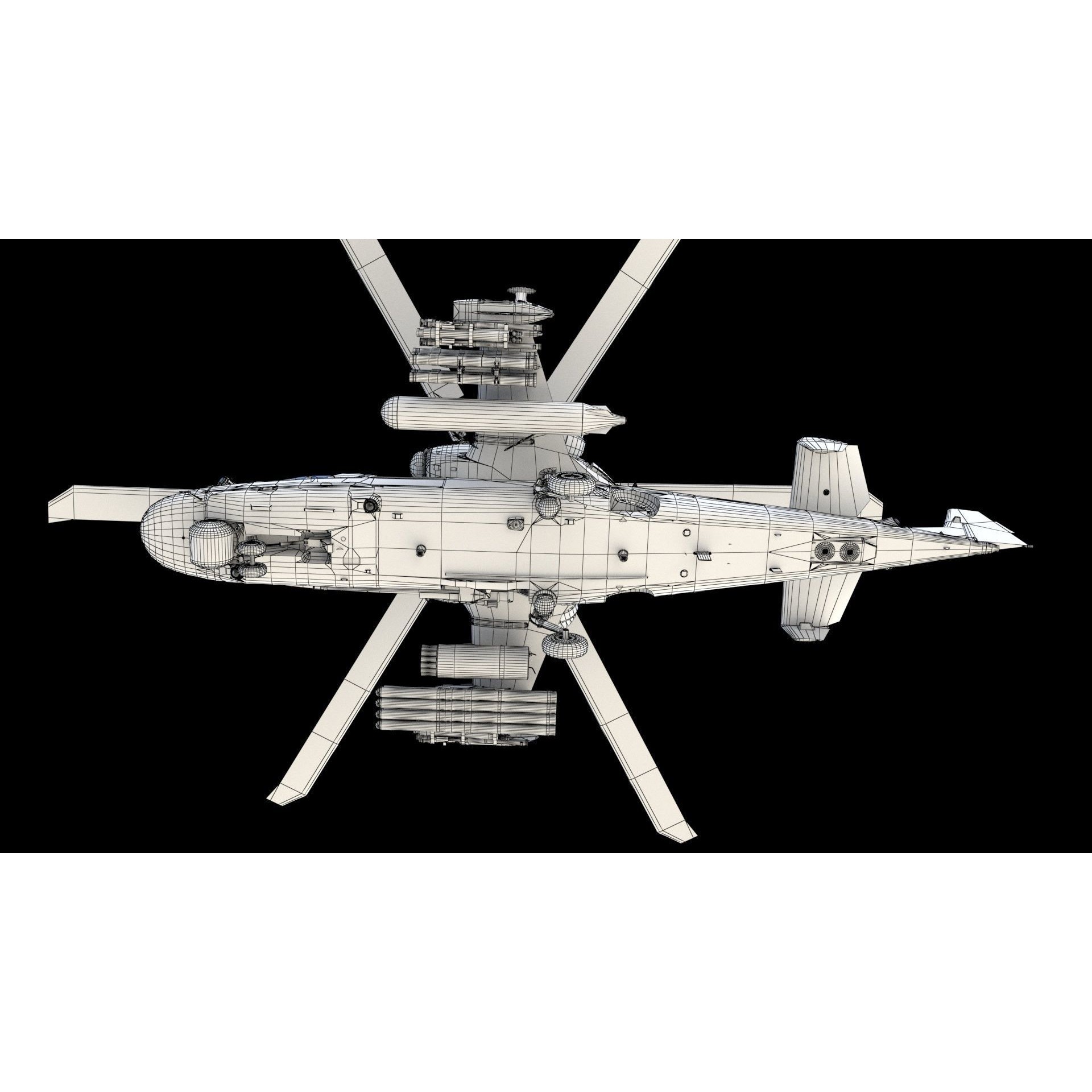 Ka-52 Attack Helicopter - Game-Ready 3D Model - View 33